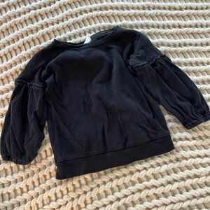 Kate Quinn 4t black ruffle bubble sleeve sweatshirt